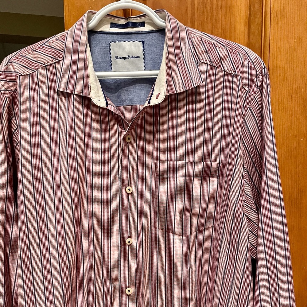 Tommy Bahama Mens Sz XL Multicolor Premium Shirt Cotton